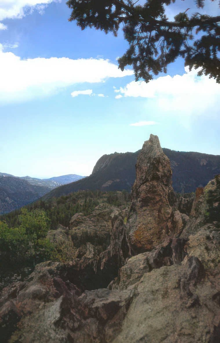longs peak landscape 1 Vintage A4 Photo Print