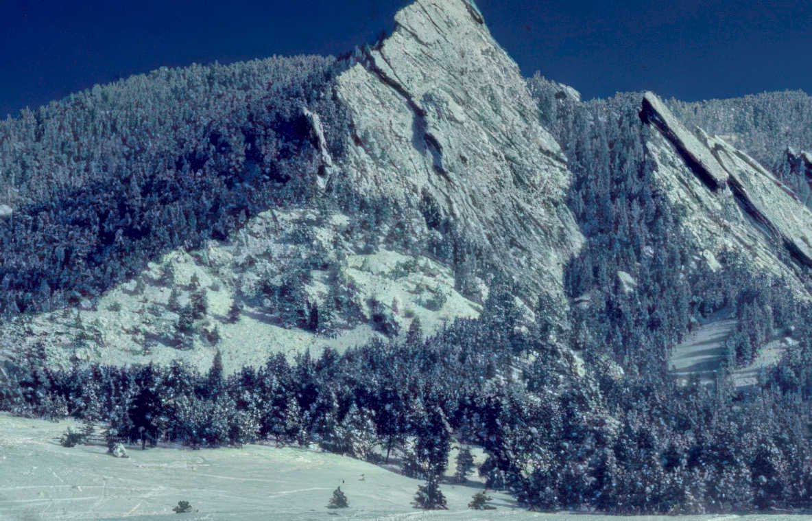 longs peak winter Vintage A4 Photo Print