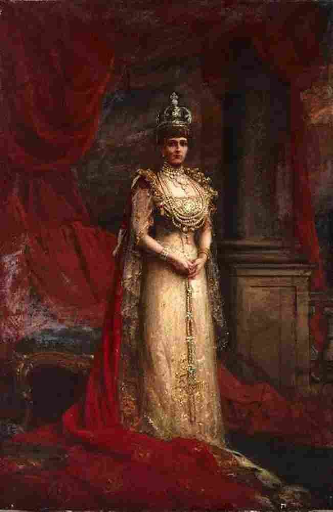longstaff HM Queen Alexandra in Coronation Robes Art A4 Photo Print