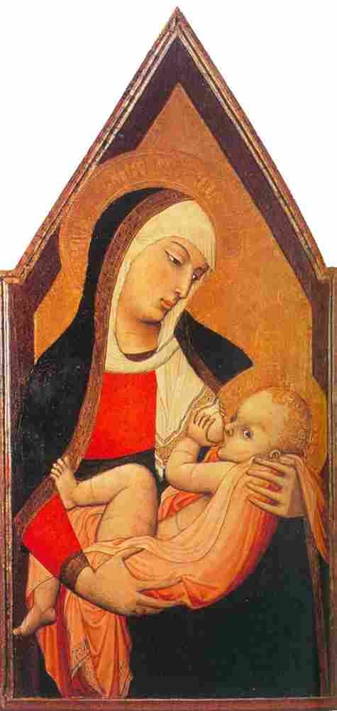 lorenzetti ambrogio nursing madonna Art A4 Photo Print