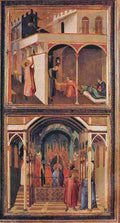 lorenzetti ambrogio scenes of the life of saint nicholas two Art A4 Photo Print