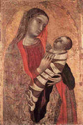 lorenzetti ambrogio virgin and child Art A4 Photo Print