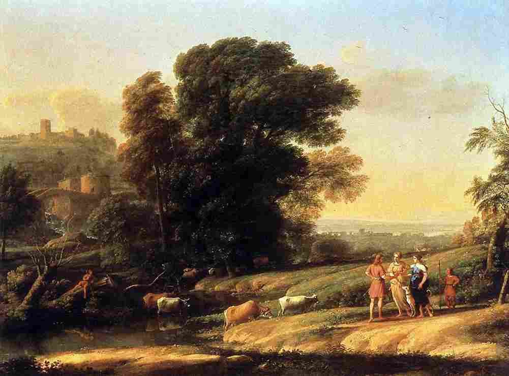 lorr Landscape with Cephalus and Procris Reunited by Diana Art A4 Photo Print