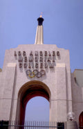 los angeles coliseum 2 Vintage A4 Photo Print