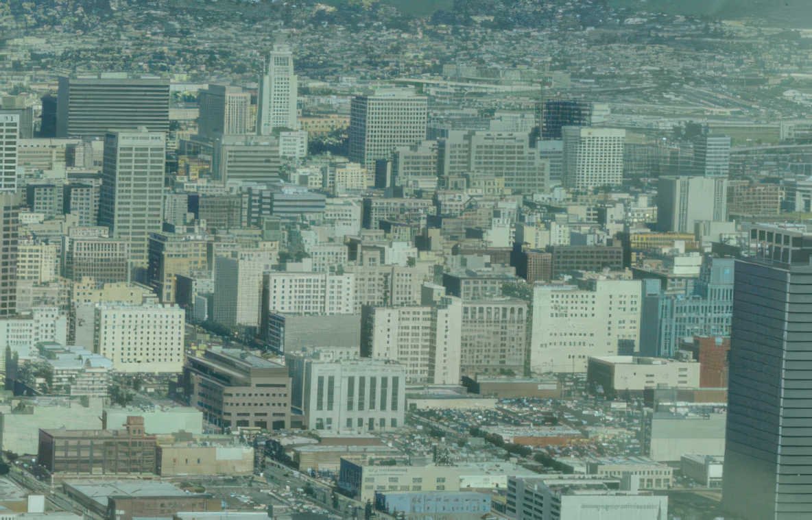 los angeles downtown 1 Vintage A4 Photo Print