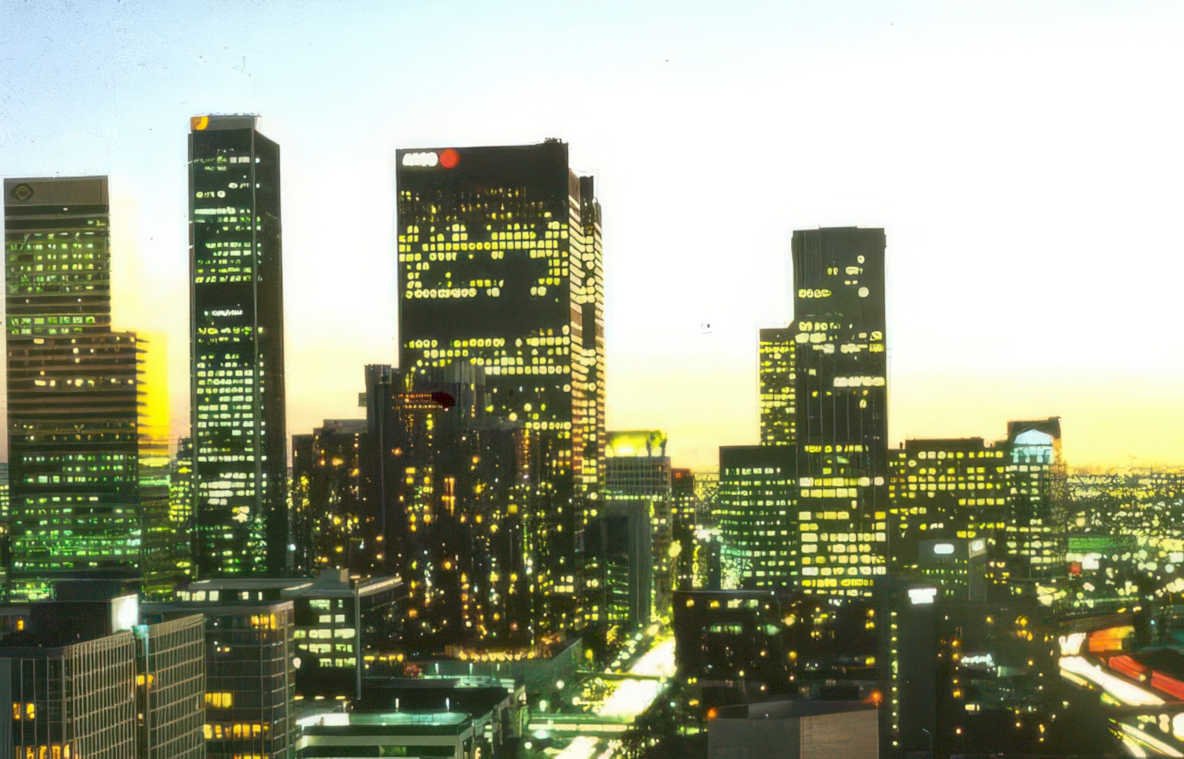los angeles downtown 2 Vintage A4 Photo Print