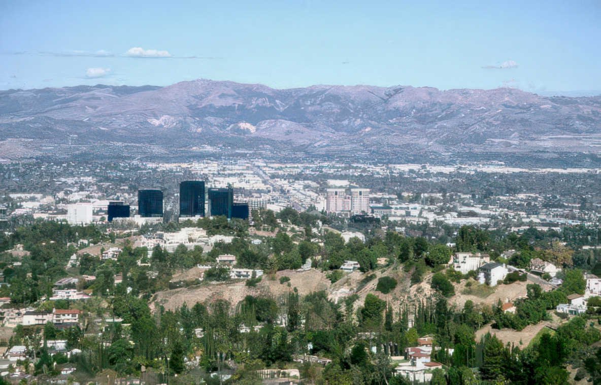 los angeles downtown Vintage A4 Photo Print