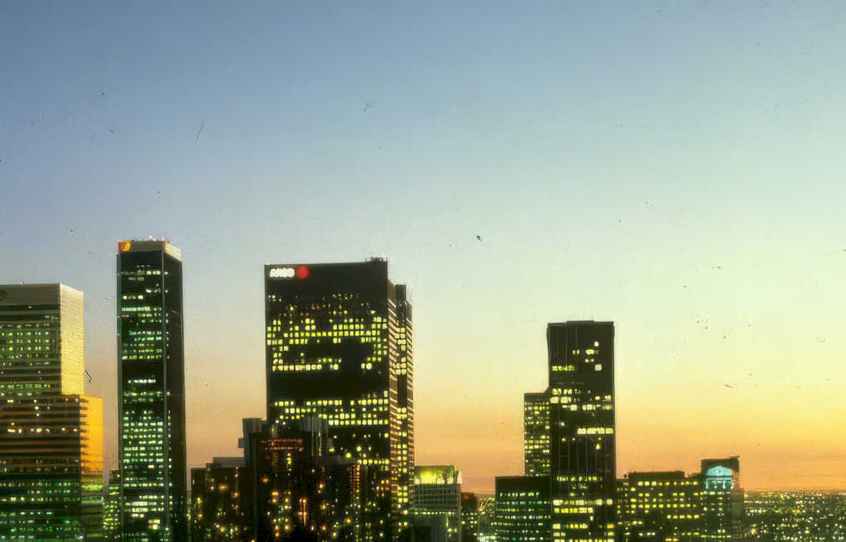 los angeles nightsky Vintage A4 Photo Print