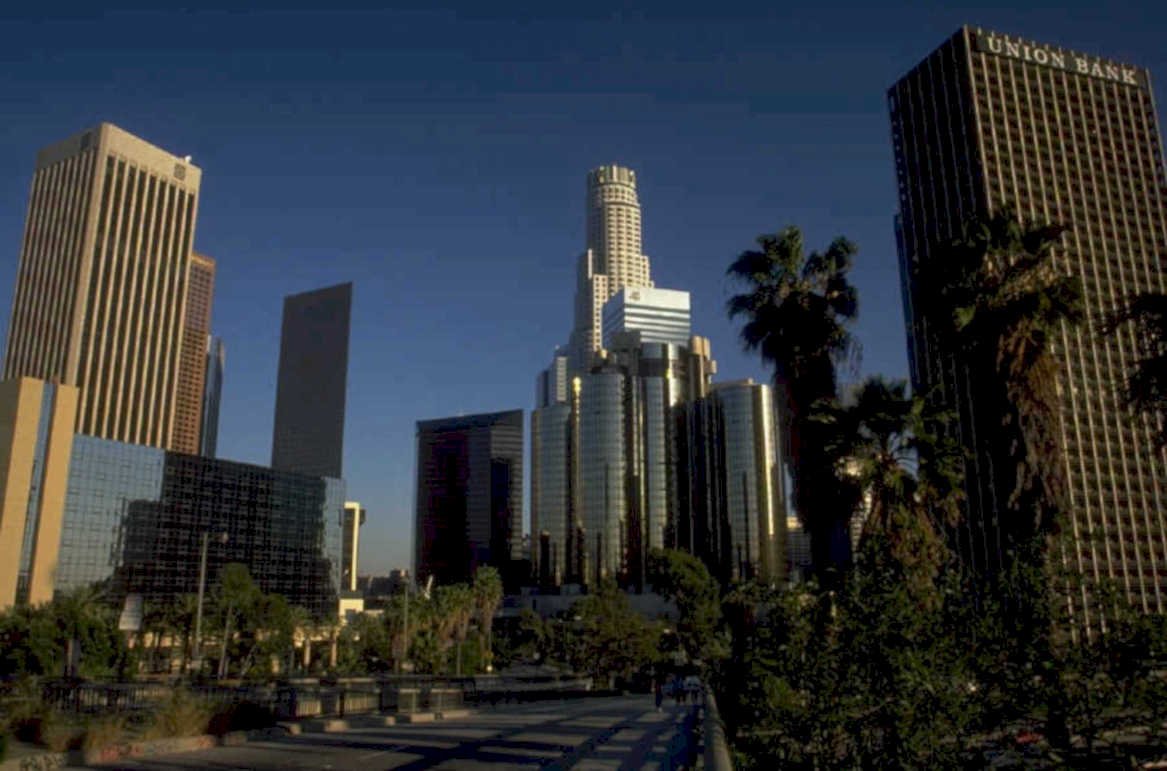 los angeles skyline 2 1980s 1990s A4 Photo Print