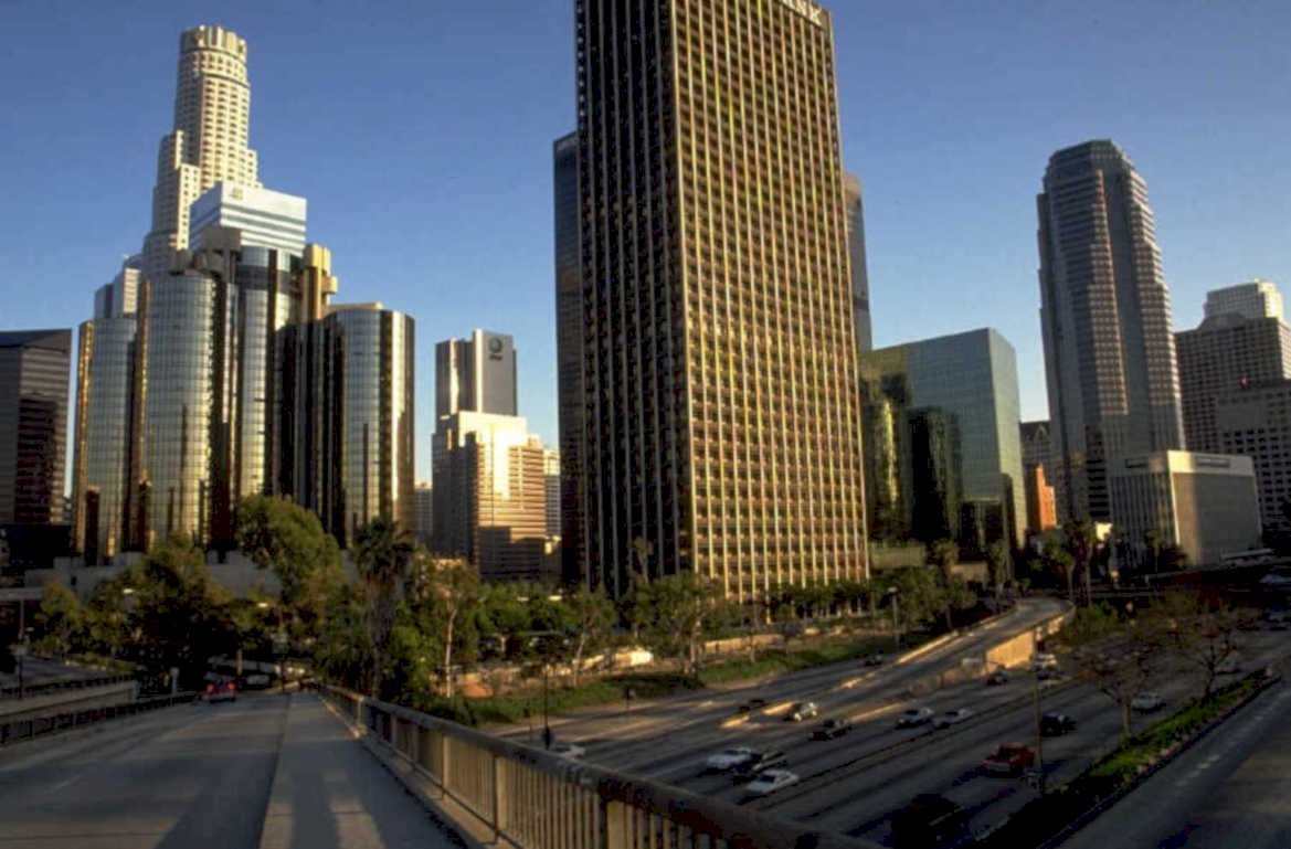 los angeles skyline 3 1980s 1990s A4 Photo Print