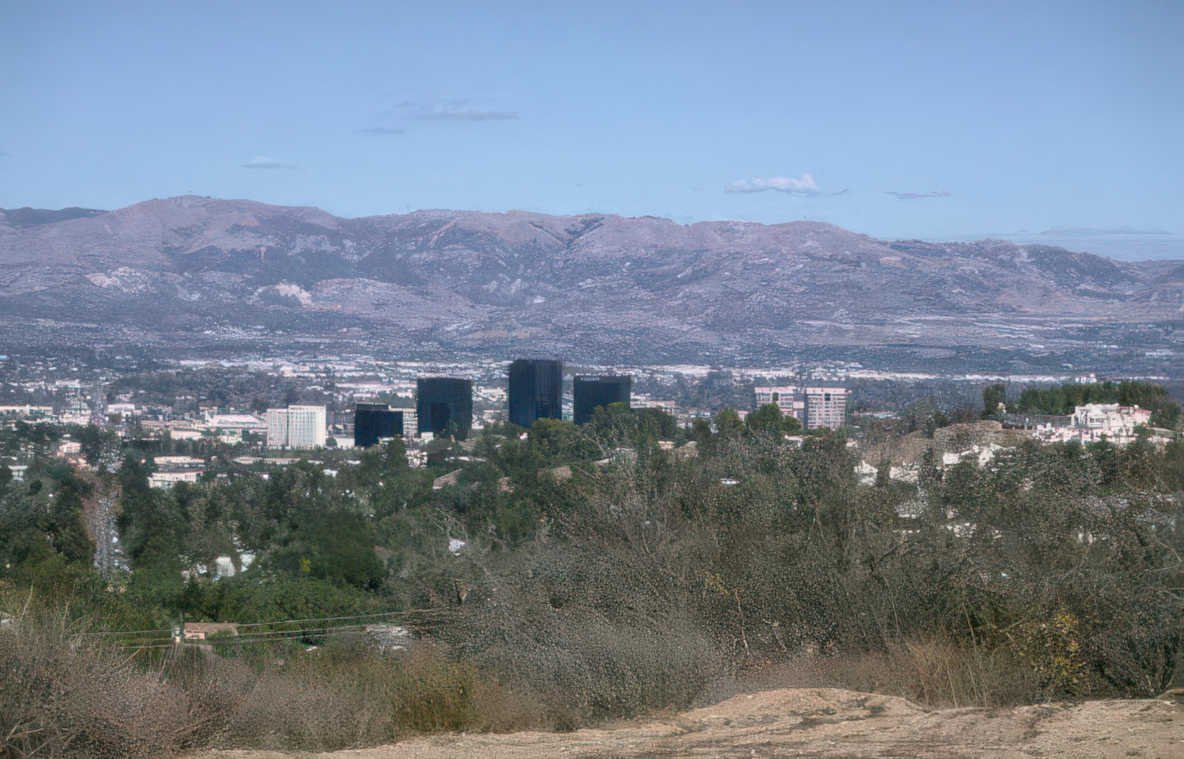 los angeles skyline 4 Vintage A4 Photo Print