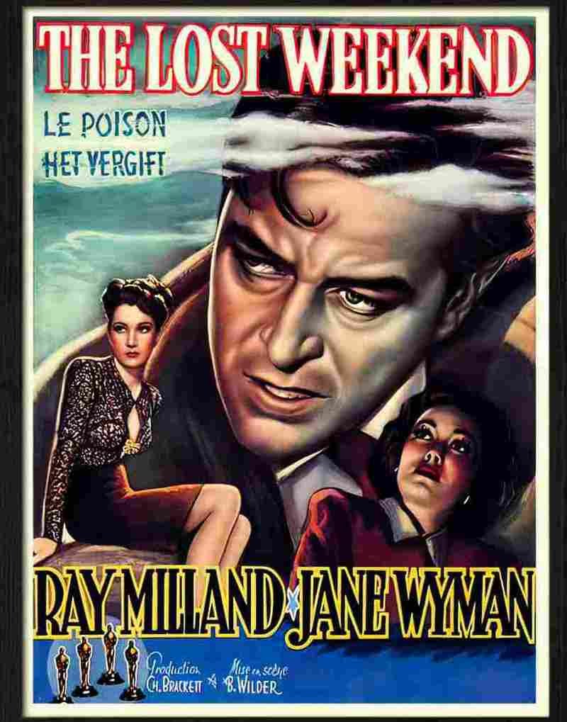 lost weekend billy wilder movie poster Advert A4 Photo Print