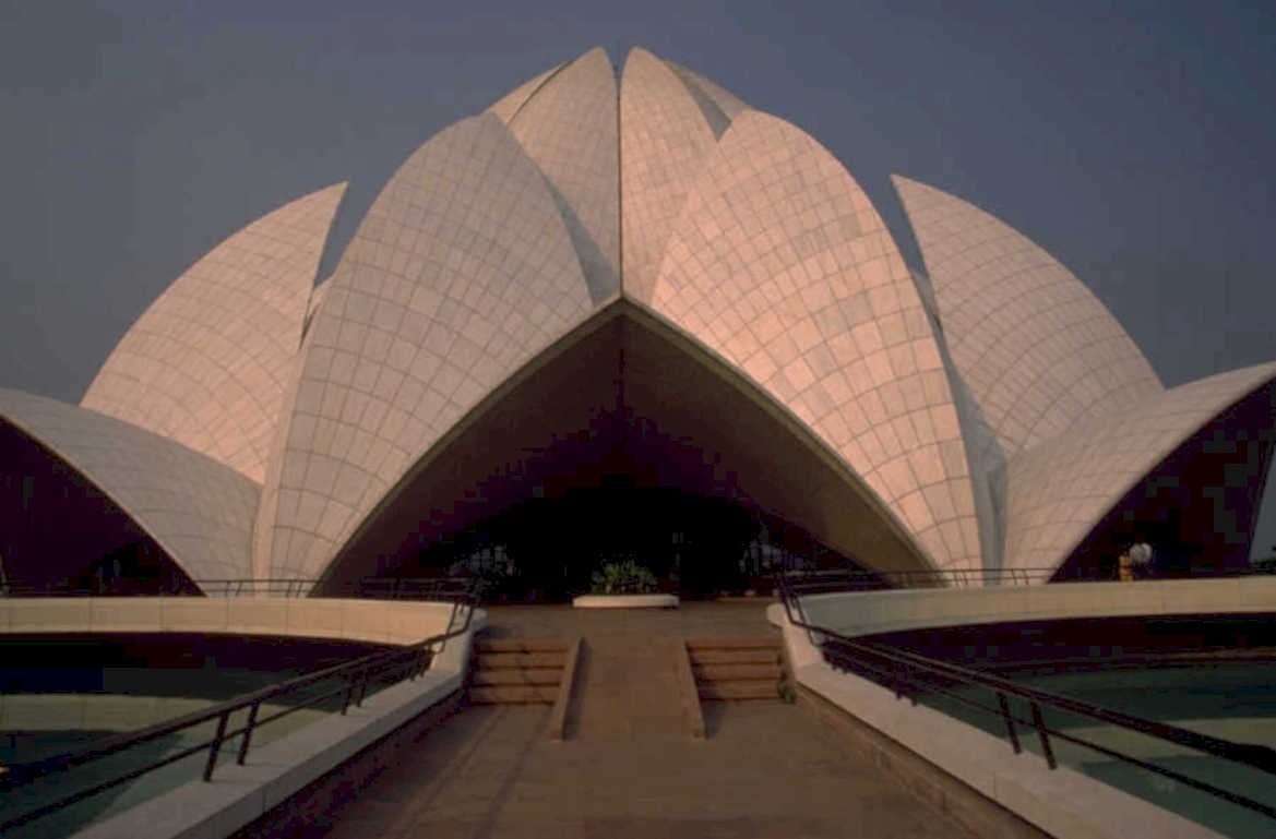 lotus temple dome 1980s 1990s A4 Photo Print