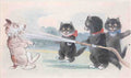 louis wain a cold shower Art A4 Photo Print