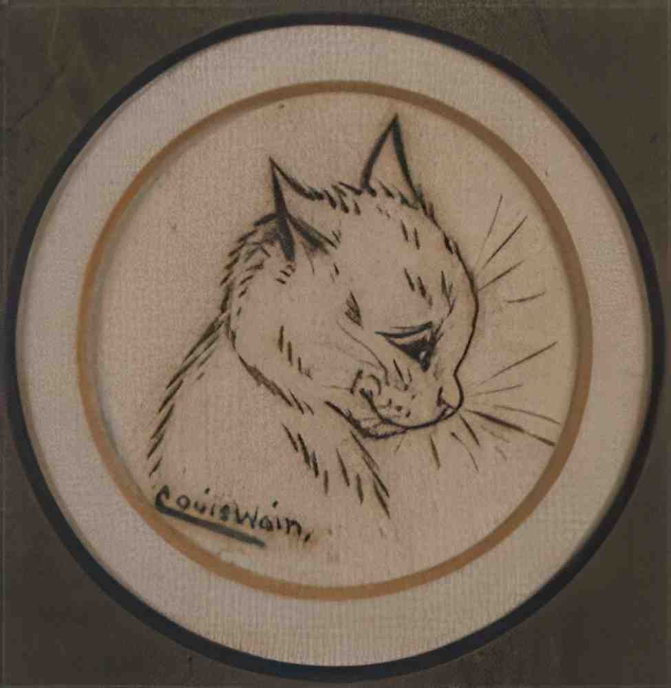 louis wain a contented cat Art A4 Photo Print