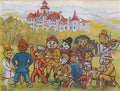 louis wain a highland tea party Art A4 Photo Print