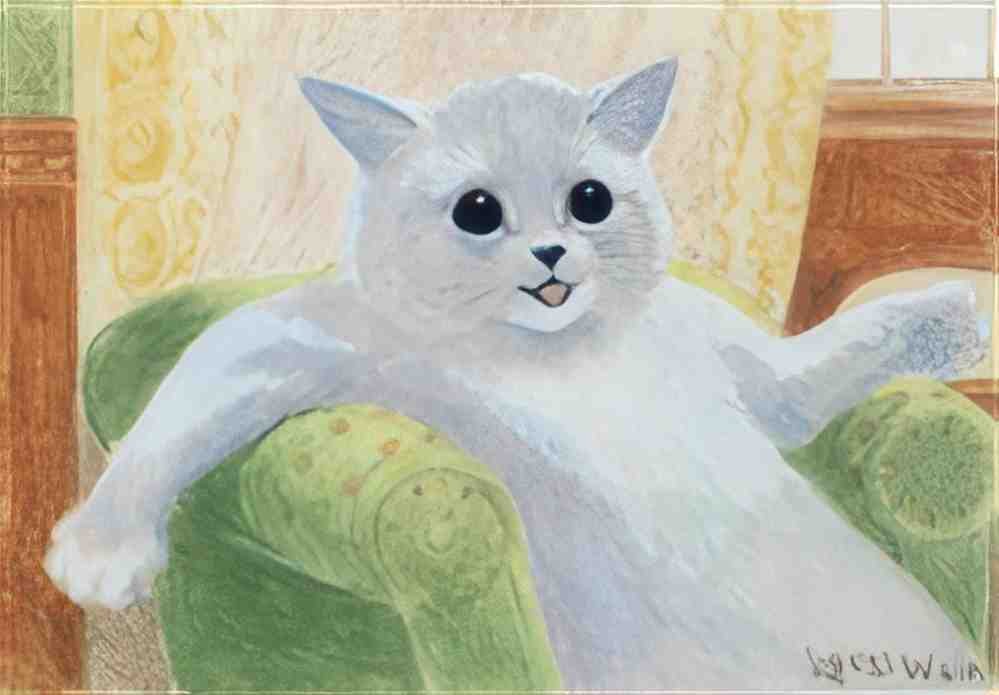 louis wain a moments rest Art A4 Photo Print