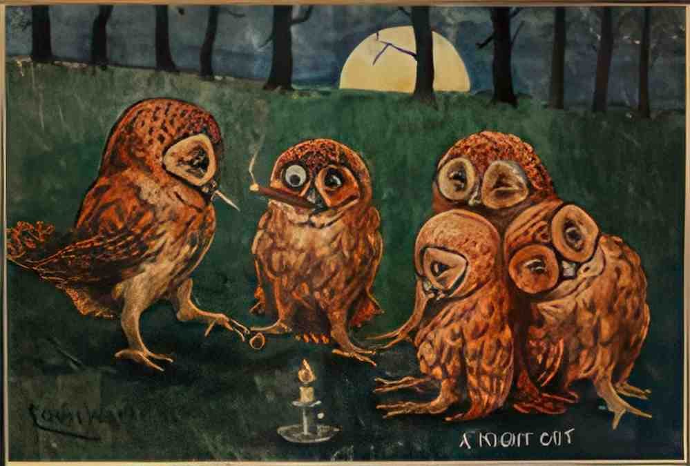 louis wain a night out Art A4 Photo Print