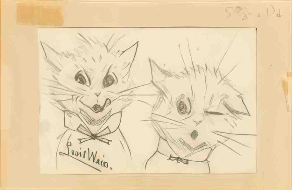 louis wain a pair of cats Art A4 Photo Print
