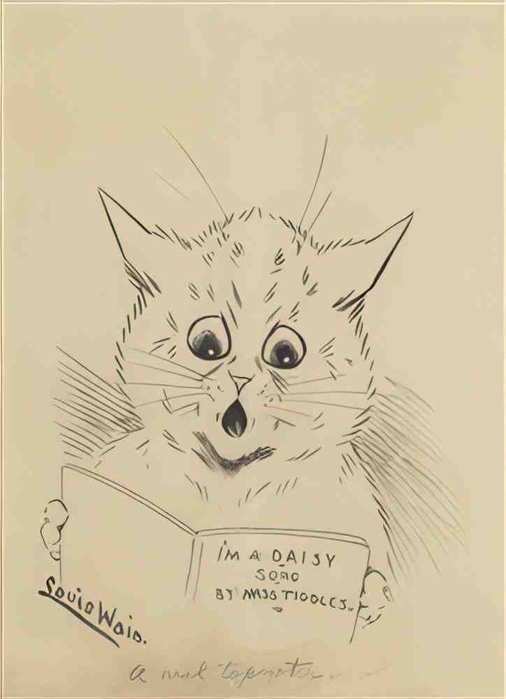 louis wain a real topnoter Art A4 Photo Print