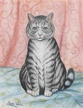 louis wain a very handsome tabby cat Art A4 Photo Print