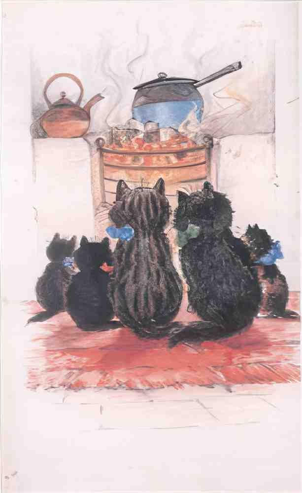 louis wain a watched pot Art A4 Photo Print
