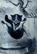 louis wain a wet landing Art A4 Photo Print