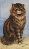 louis wain an alert tabby Art A4 Photo Print