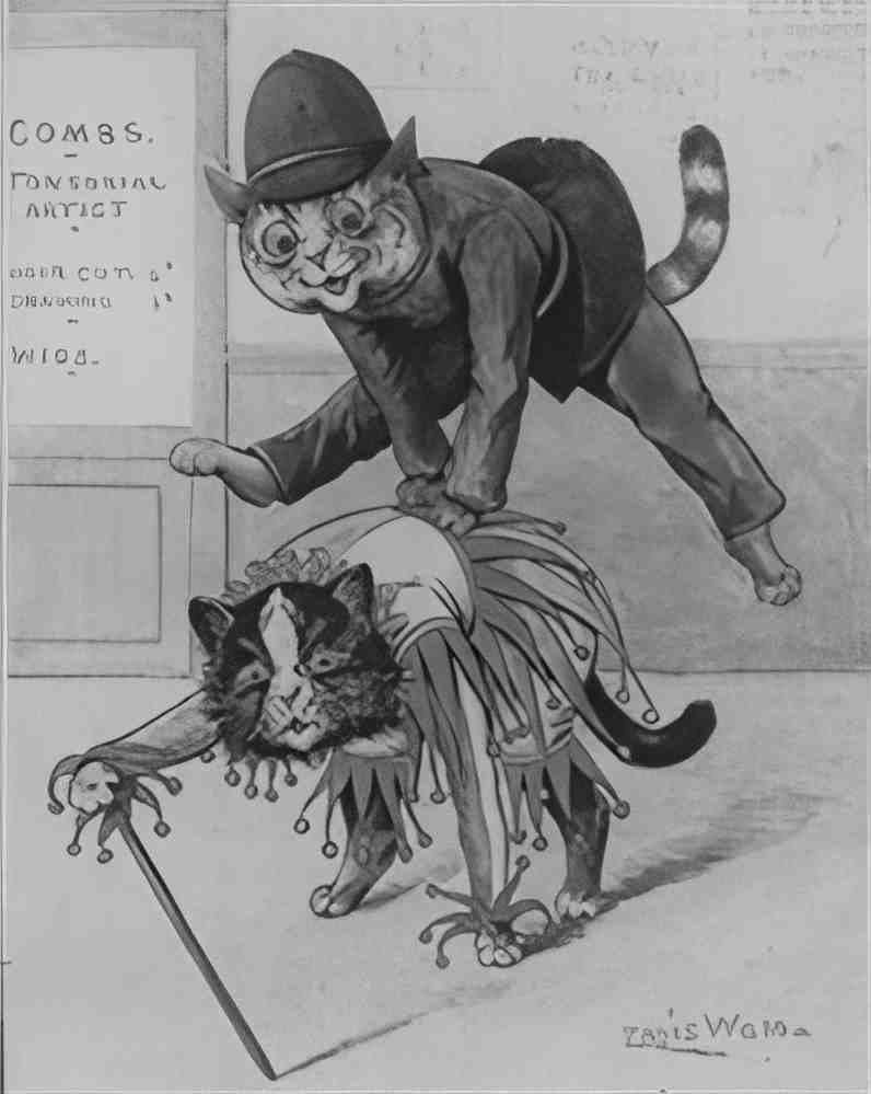 louis wain at the pantomine Art A4 Photo Print