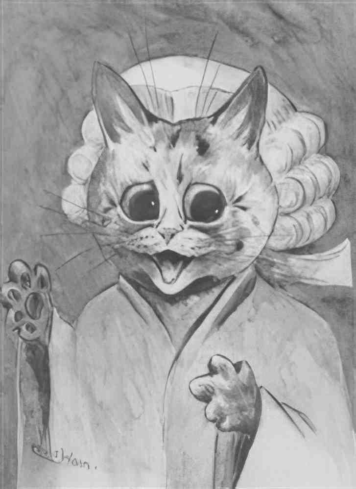 louis wain barrister cat Art A4 Photo Print