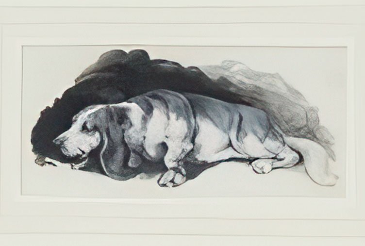 louis wain basset hound Art A4 Photo Print