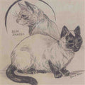 louis wain blue siamese Art A4 Photo Print