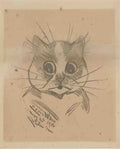 louis wain cat Art A4 Photo Print
