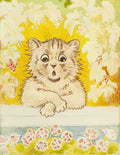louis wain cat amongst vines Art A4 Photo Print
