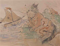 louis wain cat and a ship Art A4 Photo Print