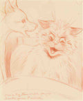 louis wain cat and dog Art A4 Photo Print
