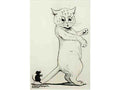 louis wain cat and mouse Art A4 Photo Print