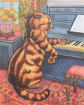 louis wain cat at a piano Art A4 Photo Print