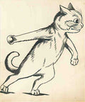 louis wain cat bowling Art A4 Photo Print