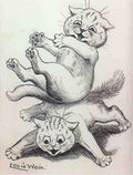 louis wain catrabats Art A4 Photo Print