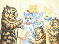 louis wain cats chorus Art A4 Photo Print