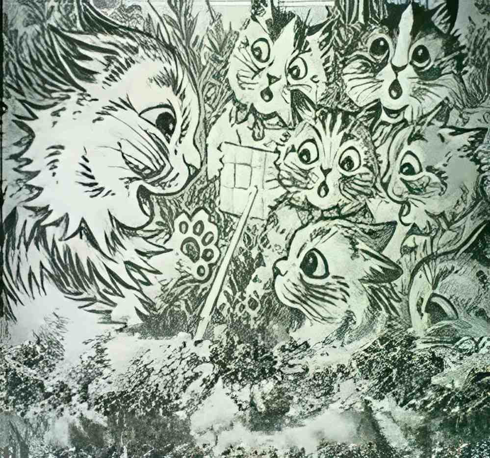 louis wain cats chorus(3) Art A4 Photo Print