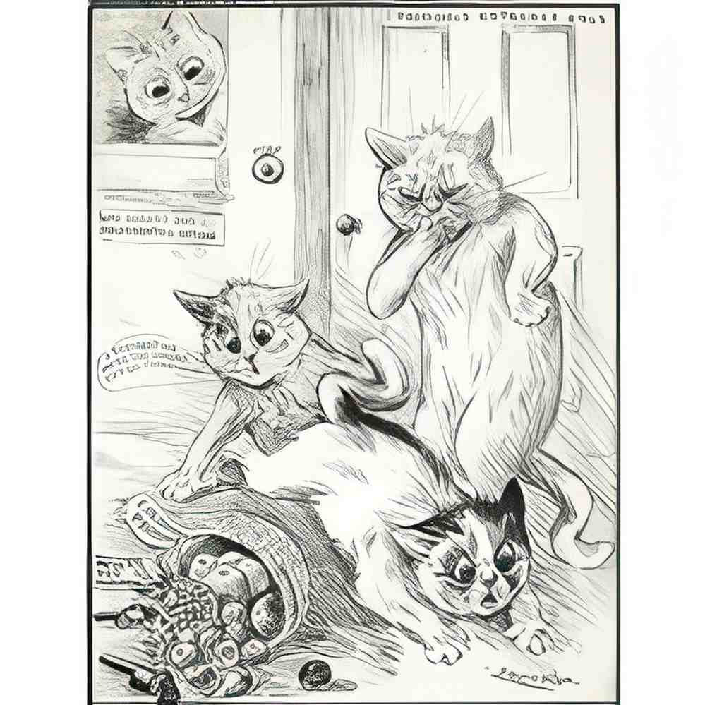 louis wain colonial produce Art A4 Photo Print