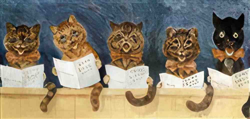 louis wain come birdie come Art A4 Photo Print