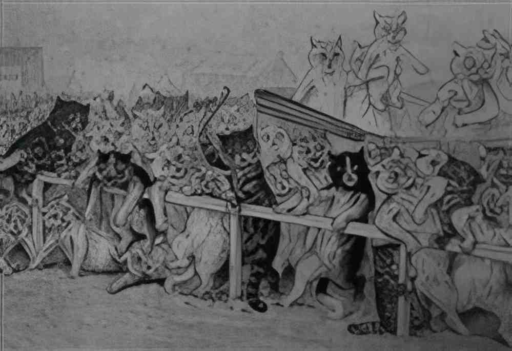 louis wain derby day here they come Art A4 Photo Print