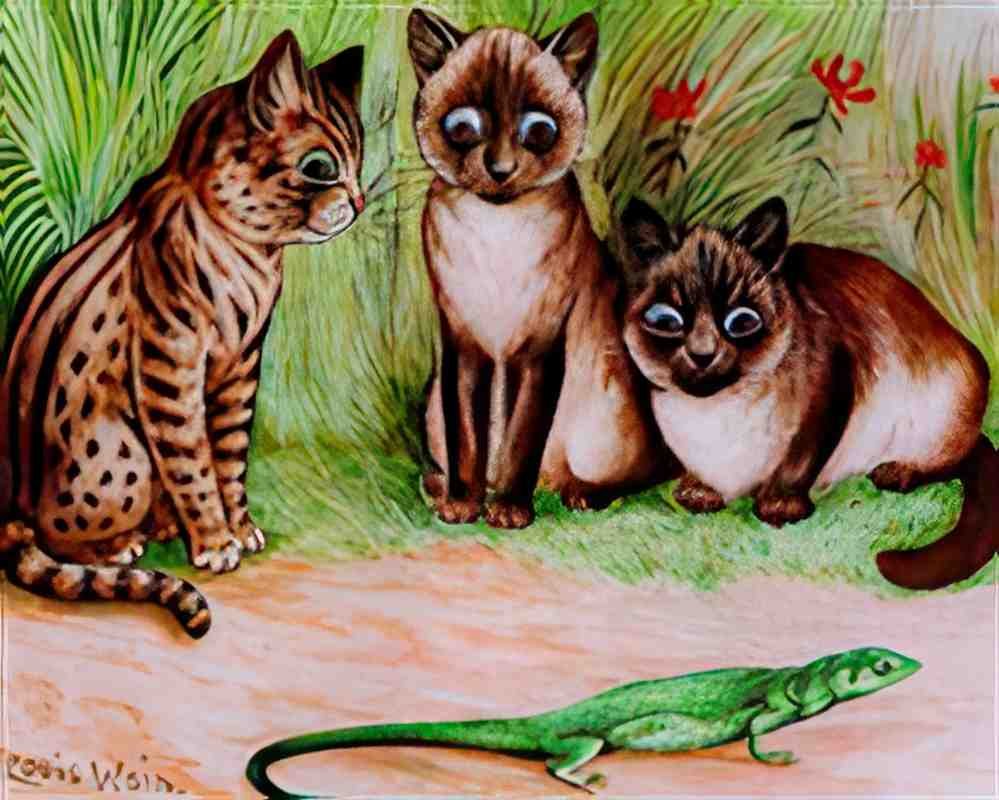 louis wain do not trust him Art A4 Photo Print