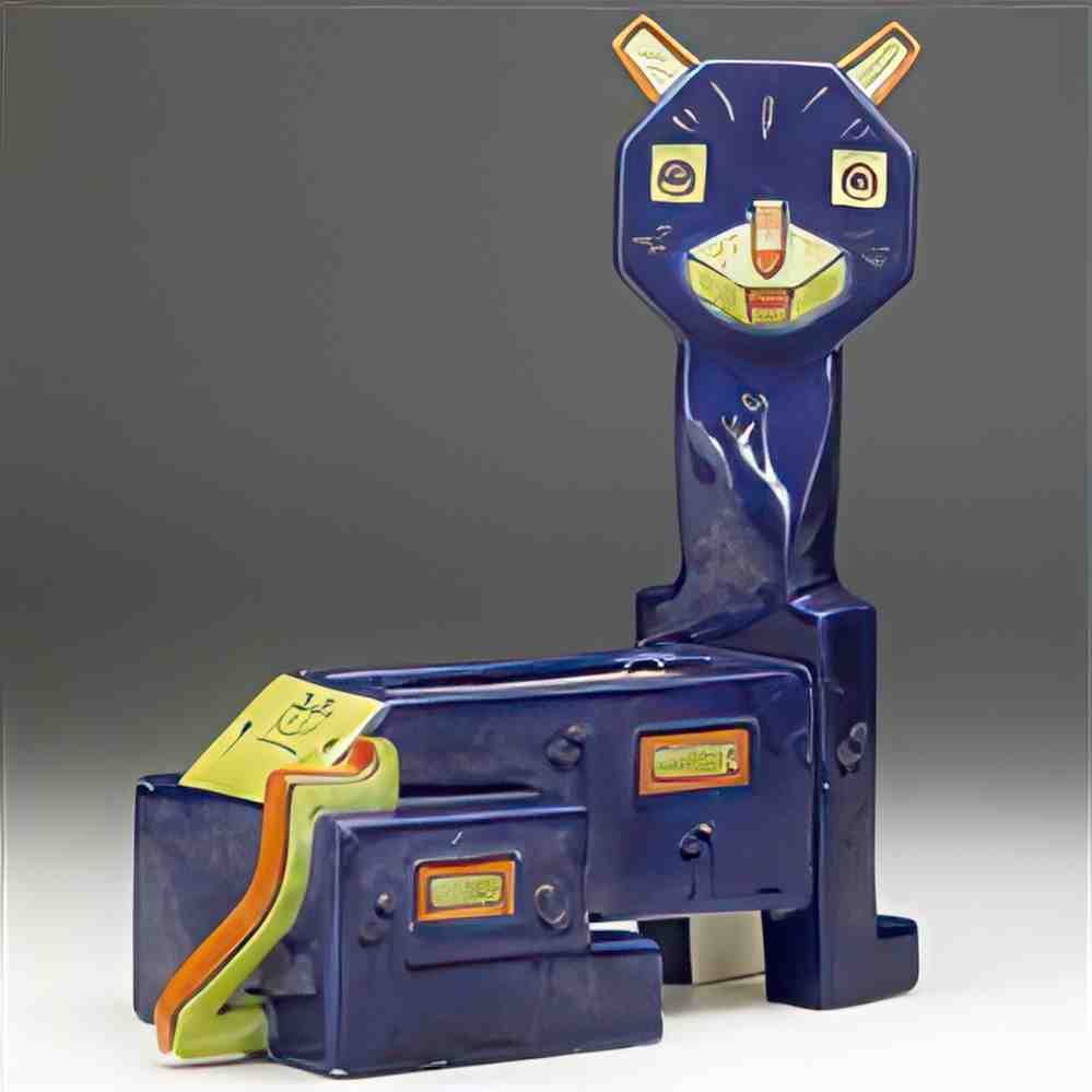 louis wain futurist cat planter Art A4 Photo Print