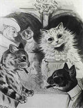 louis wain gathering at florians Art A4 Photo Print