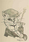 louis wain golfing cat(1) Art A4 Photo Print