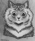 louis wain green eyed cat Art A4 Photo Print